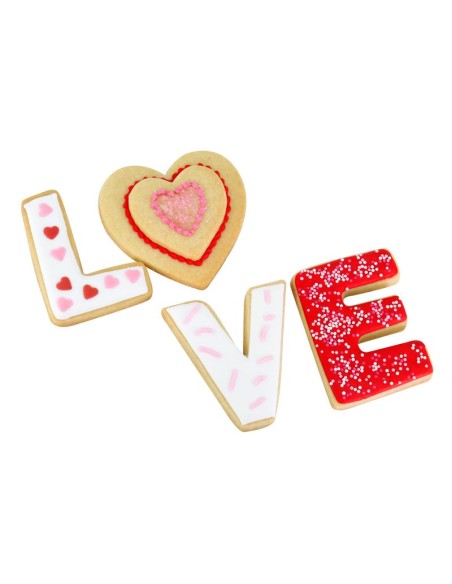 Set Cortadores De Galletas Para San Valentín-Love 5ud PME