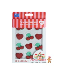 Decoraciones De Azucar Para San Valentín-Mon Cheri 12ud PME