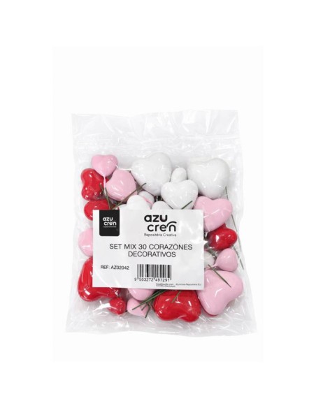 Set Mix De Corazones Decorativos Para San Valentín 30ud Azucren