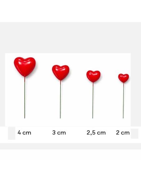 Set De Corazones Rojos Decorativos Para San Valentín 20ud Azucren