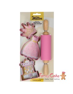 Kit De Repostería Cortadores De Galleta Princesa 4ud Wilton