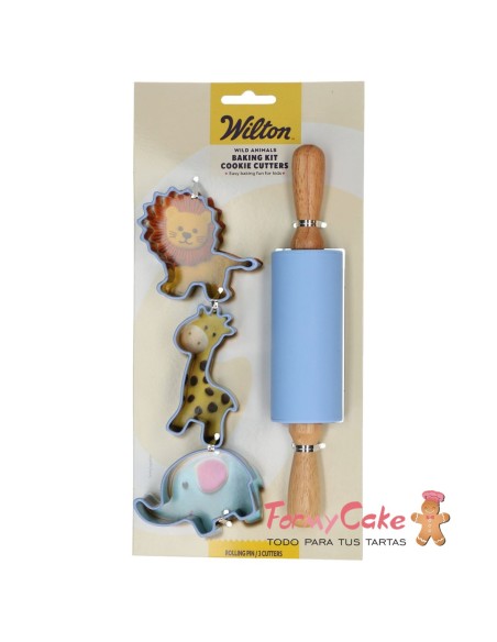 Kit De Repostería Cortadores De Galleta Animales De La Selva 4ud Wilton