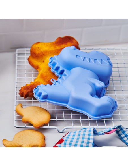 Kit De Repostería Molde De Silicona Dinosaurio 3ud Wilton