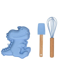 Kit De Repostería Molde De Silicona Dinosaurio 3ud Wilton 2