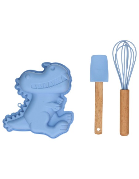 Kit De Repostería Molde De Silicona Dinosaurio 3ud Wilton