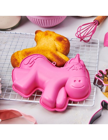 Kit De Repostería Molde De Silicona Unicornio 3ud Wilton