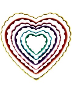 Cortadores Doble Cara Corazón 6ud Wilton