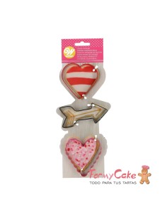Set Cortadores San Valentín- Corazones Y Flecha 3ud Wilton