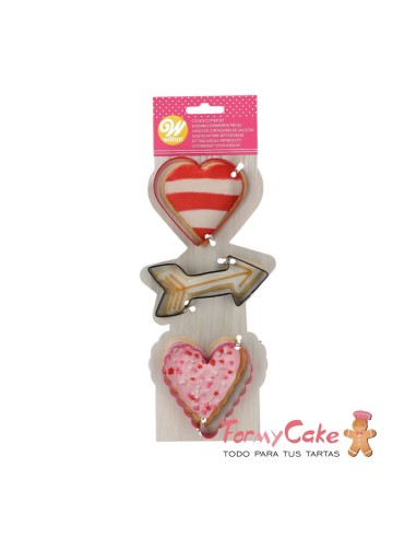 Set Cortadores San Valentín- Corazones Y Flecha...