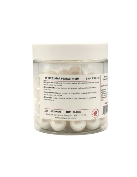 Perlas Blancas Nacaradas 14mm/150g Pastry Colours