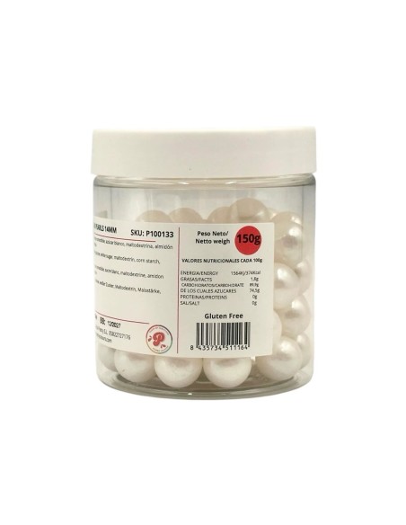 Perlas Blancas Nacaradas 14mm/150g Pastry Colours
