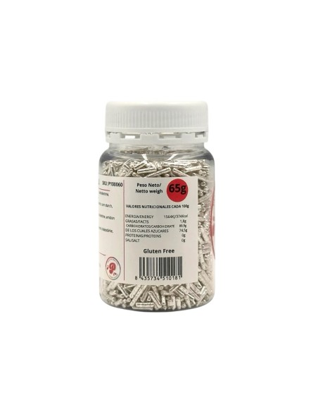 Vermicelli Plata Metalizado 65g Pastry Colours