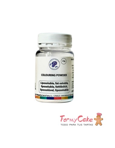 Colorante Liposoluble Polvo Blanco 15gr Pastry...