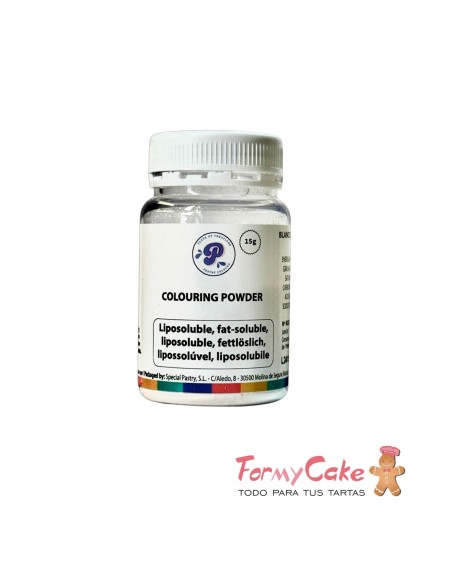 Colorante Liposoluble Polvo Blanco 15gr Pastry Colours