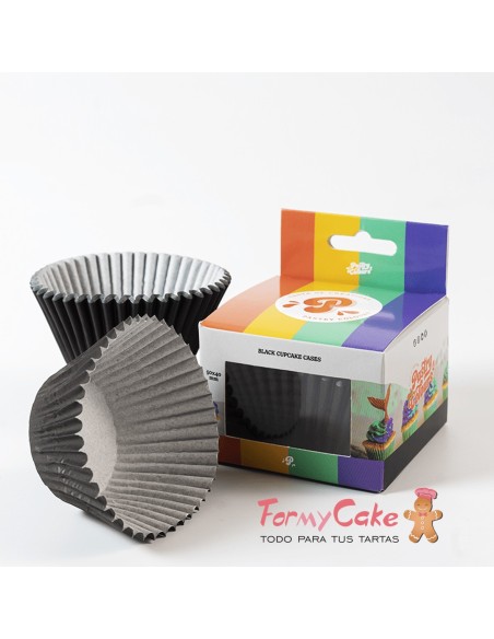 Cápsulas Cupcakes Negras 48ud Pastry Colours