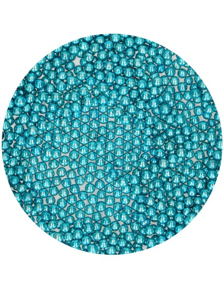 Perlas De Azucar-Azul Metalizadas 80gr Funcakes