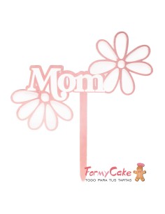 Topper Mom Flores Rosas Dekora