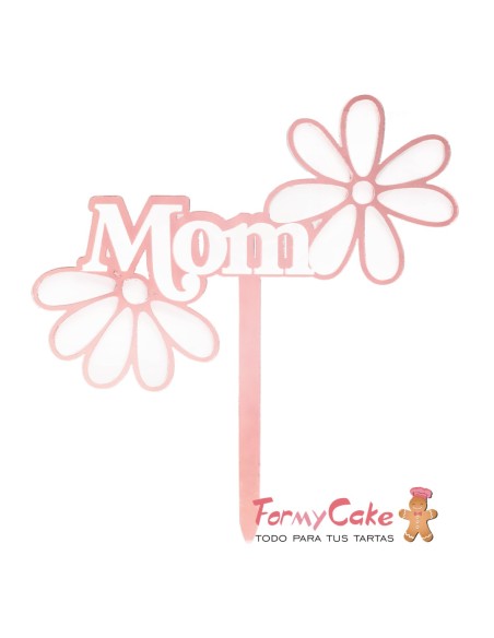 Topper Mom Flores Rosas Dekora