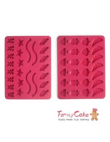 Moldes Gominolas Animales-Frutas Set 2uds Ibili