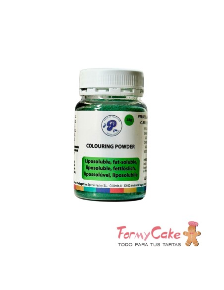 Colorante Liposoluble Polvo Verde Claro 15gr Pastry Colours