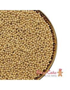 Perlas Oro Metalizadas 4mm 65g Pastry Colours