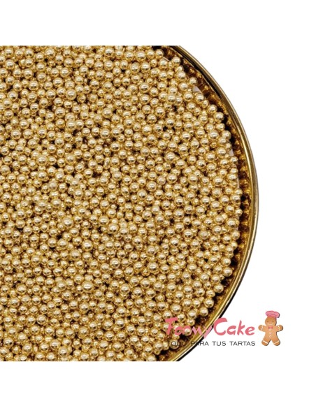 Perlas Oro Metalizadas 4mm 65g Pastry Colours