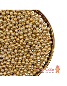 Perlas Oro Metalizadas 7mm 65g Pastry Colours
