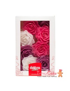 Rosas De Oblea Colores 7cm/15uds Dekora