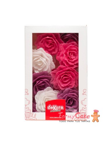 Rosas De Oblea Colores 7cm/15uds Dekora