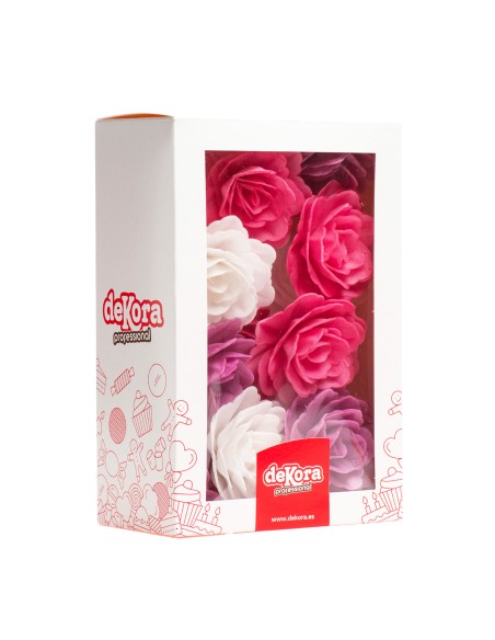 Rosas De Oblea Colores 7cm/15uds Dekora