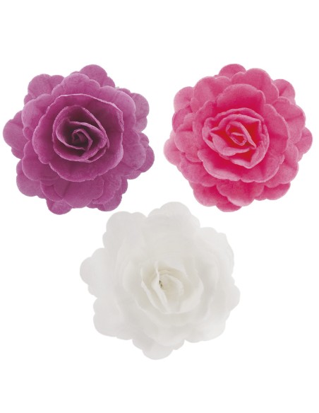 Rosas De Oblea Colores 7cm/15uds Dekora