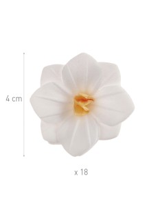 Flores De Oblea Blancas 18uds Dekora 2