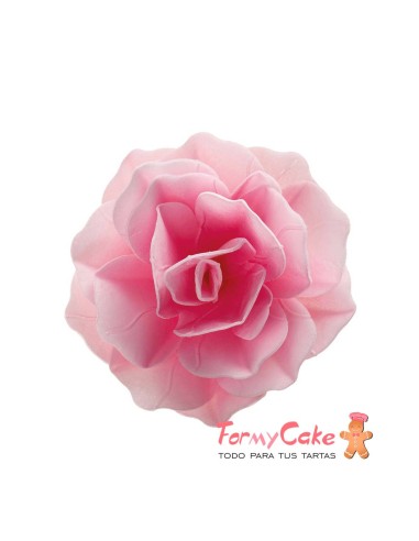 Flor De Oblea Rosa 12,5cm Dekora