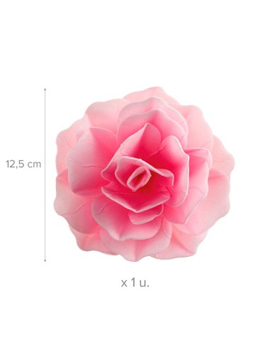 Flor De Oblea Rosa 12,5cm Dekora