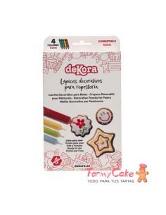 Set Lapices De Icing Para Decorar Galletas 4uds/19gr Dekora