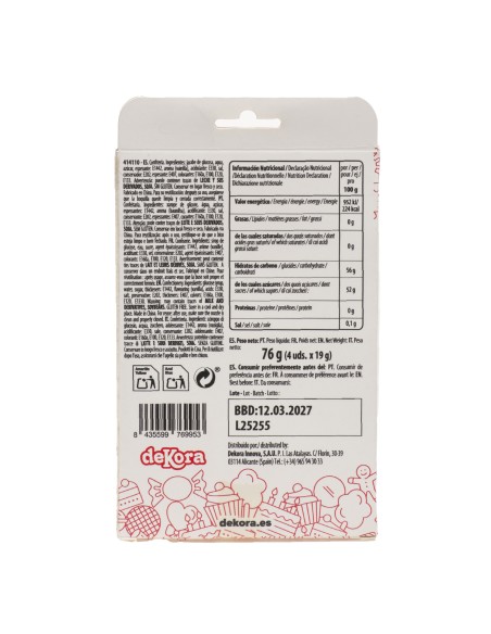 Set Lapices De Icing Para Decorar Galletas 4uds/19gr Dekora