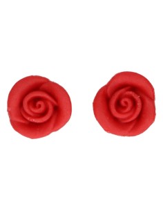 Decoraciones De Mazapán Rosas Color Rojo, 6ud. Funcakes 2