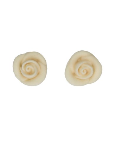Decoraciones De Azucar Rosas Color Blanco, 6ud....