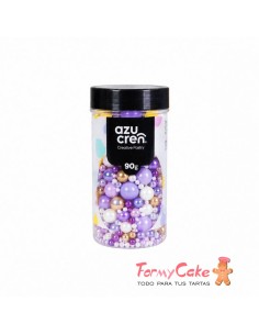 Perlas De Azucar Lavender Gold Mix 90g. Azucren