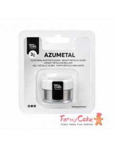Colorante En Polvo Plata Brillante Metalizada 3gr Azumetal