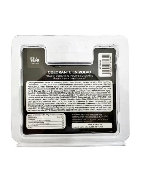 Colorante En Polvo Perlado Negro 3gr Azupearl