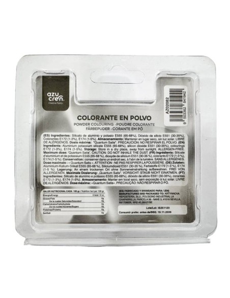 Colorante En Polvo Perlado Gris Plateado 3gr Azupearl