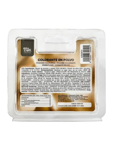 Colorante En Polvo Perlado Bronce 3gr Azupearl