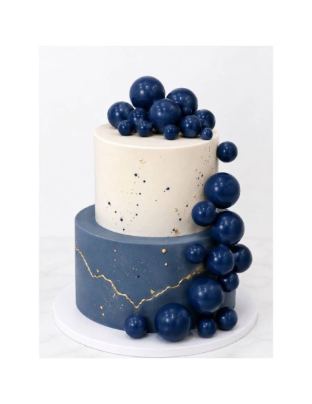 Set Bolas Azul Oscuro Decorativas 20ud Azucren