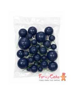 Set Bolas Azul Oscuro Decorativas 20ud Azucren