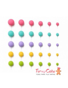 Set Bolas Decorativas Mix Pastel 30ud Azucren