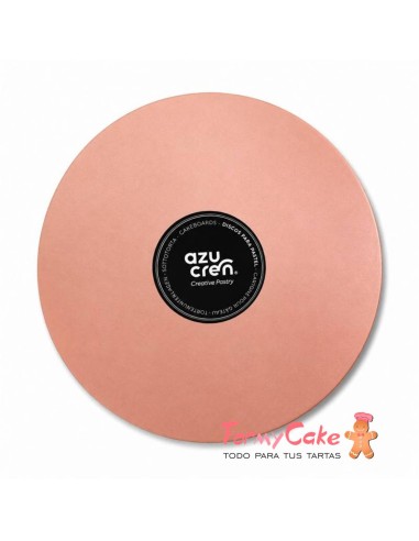 Base Redonda Excellente Oro Rosa Mate 20cm/3mm...