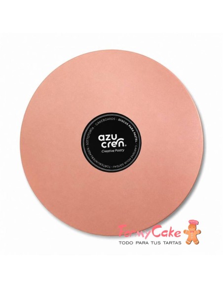 Base Redonda Excellente Oro Rosa Mate 20cm/3mm Azucren