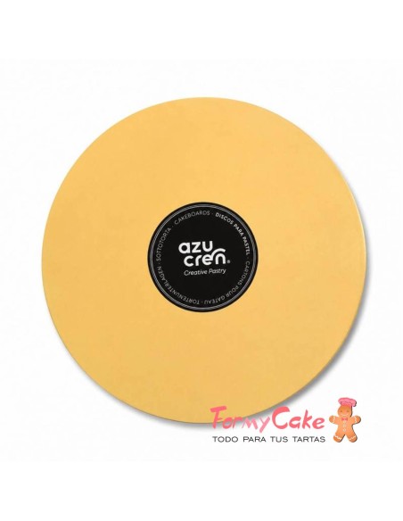 Base Redonda Excellente Oro Mate 20cm/3mm Azucren