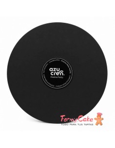 Base Redonda Excellente Negra Mate 30cm/3mm Azucren